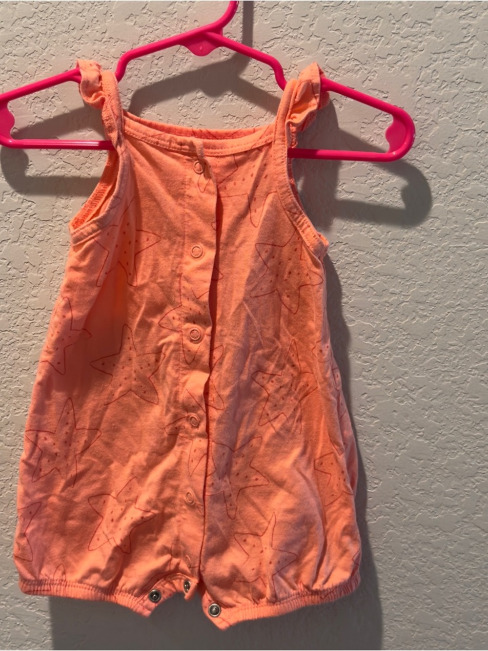 Carter's Peach Sleeveless Infant Bodysuit